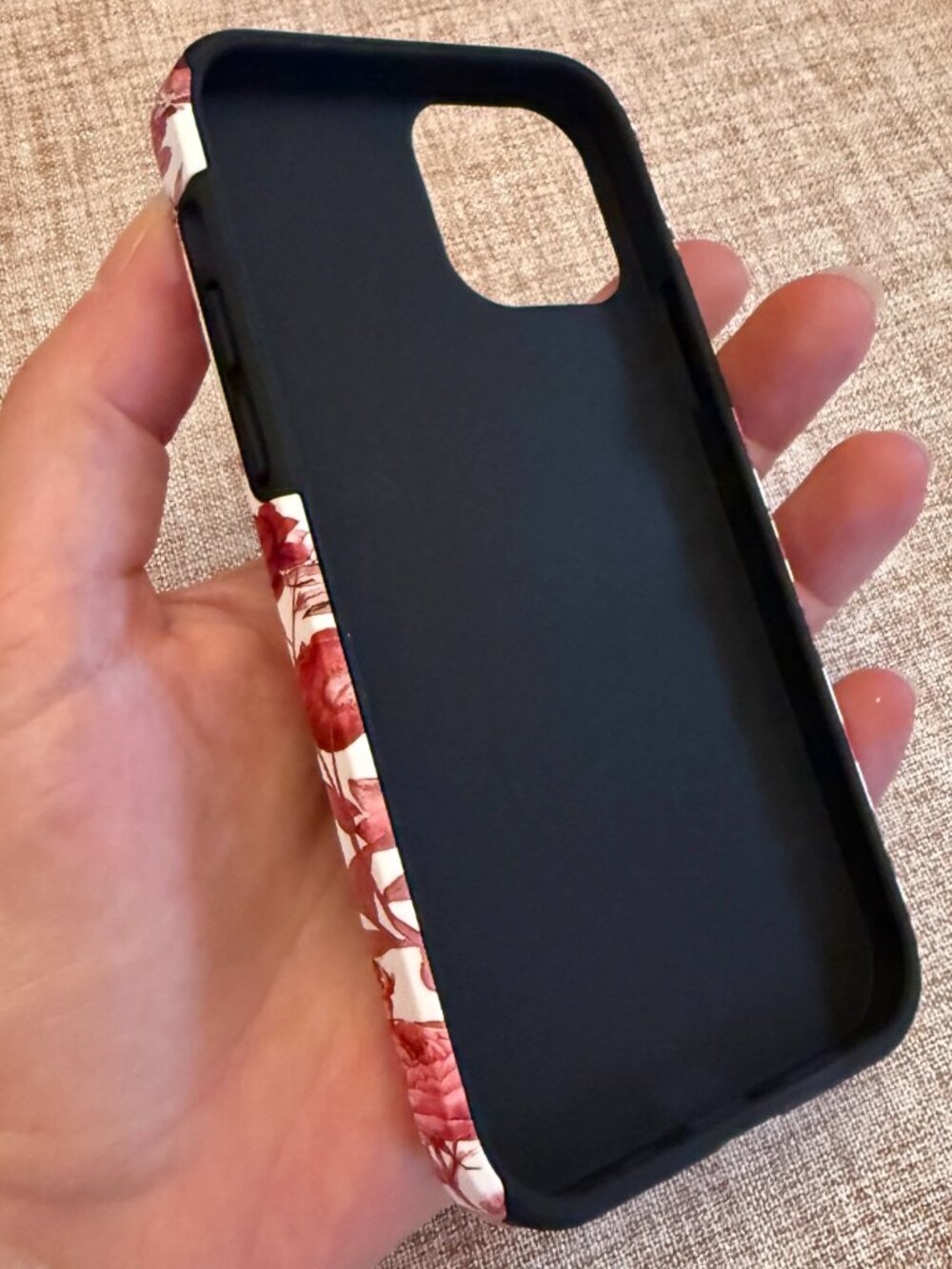 iPhone 12 or 12 Pro Case - GlamCase Red‎ Floral - Picture 2 of 2